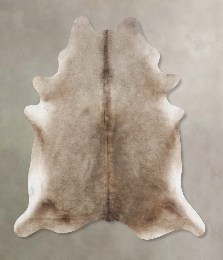 Taupe X-Large Brazilian Cowhide Rug 7'9"H x 6'3"W #B17418 by Hudson Hides