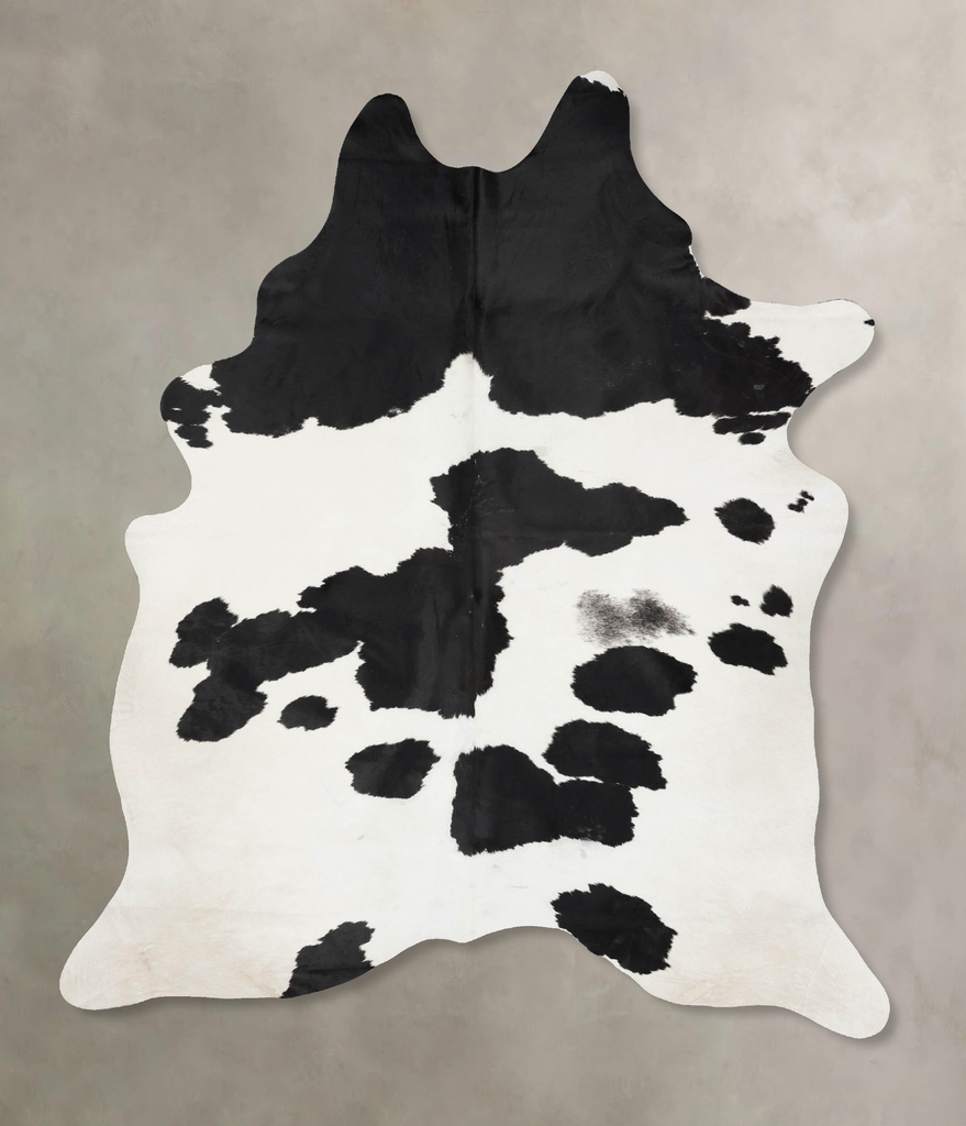 Black and White X-Large Brazilian Cowhide Rug 8'2"H x 6'0"W #B17419 by Hudson Hides