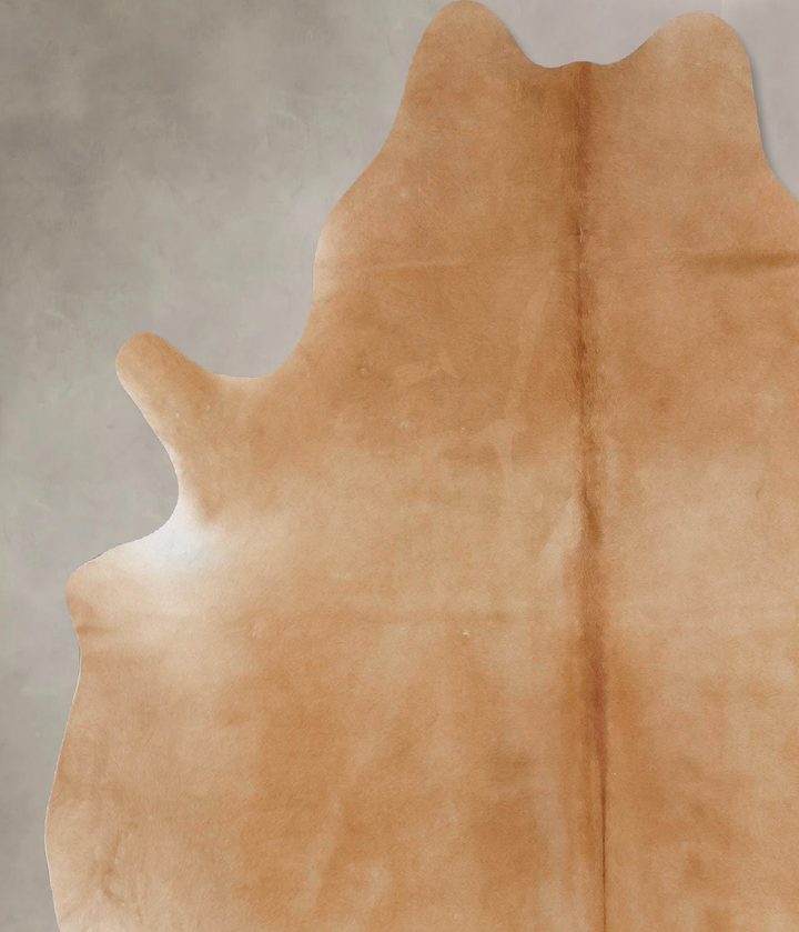 Beige X-Large Brazilian Cowhide Rug 7'2"H x 6'1"W #B17420 by Hudson Hides
