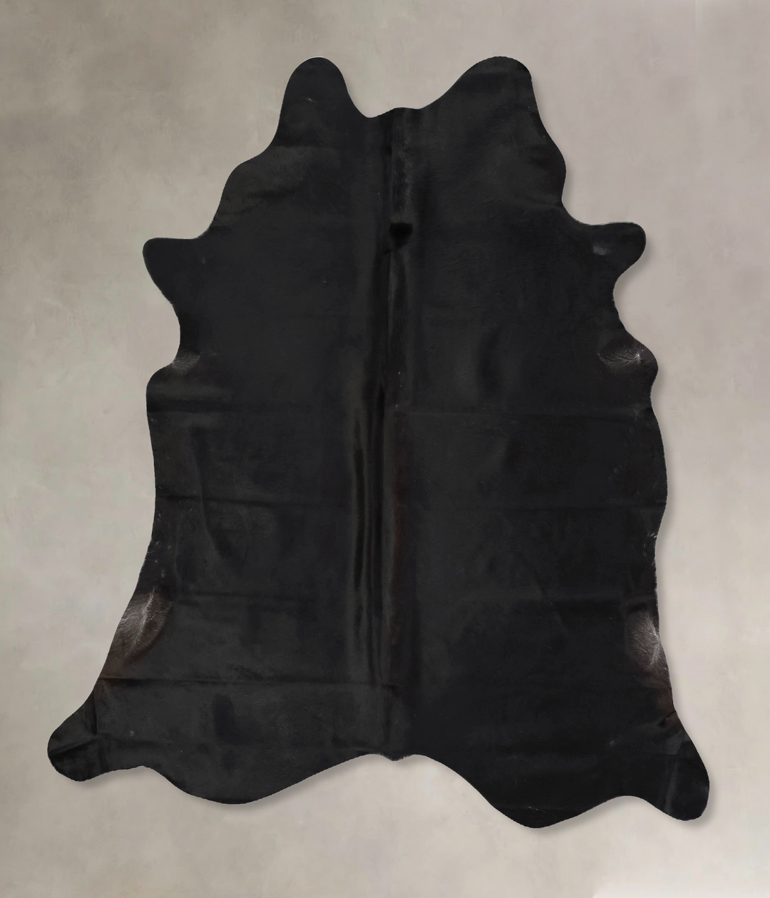 Solid Black X-Large Brazilian Cowhide Rug 6'11"H x 6'3"W #B17424 by Hu
