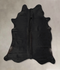 Solid Black X-Large Brazilian Cowhide Rug 6'11