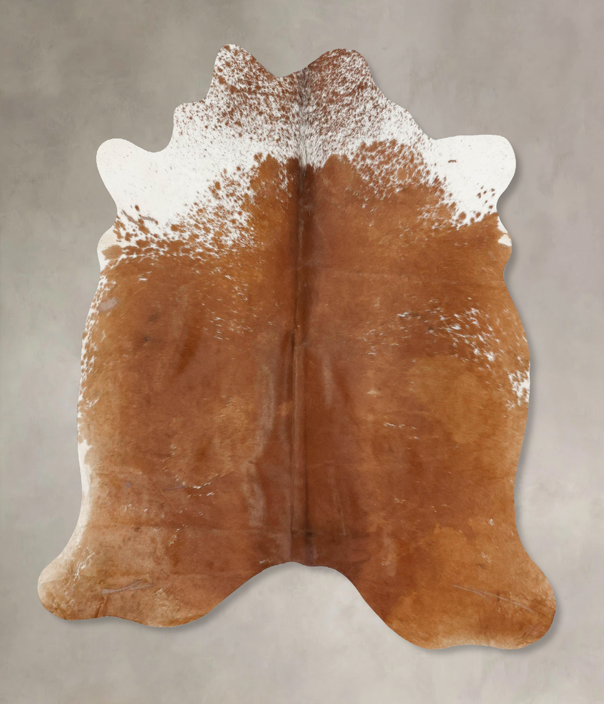 Salt and Pepper Brown Large Brazilian Cowhide Rug 6'4"H x 5'7"W #B17426 by Hudson Hides