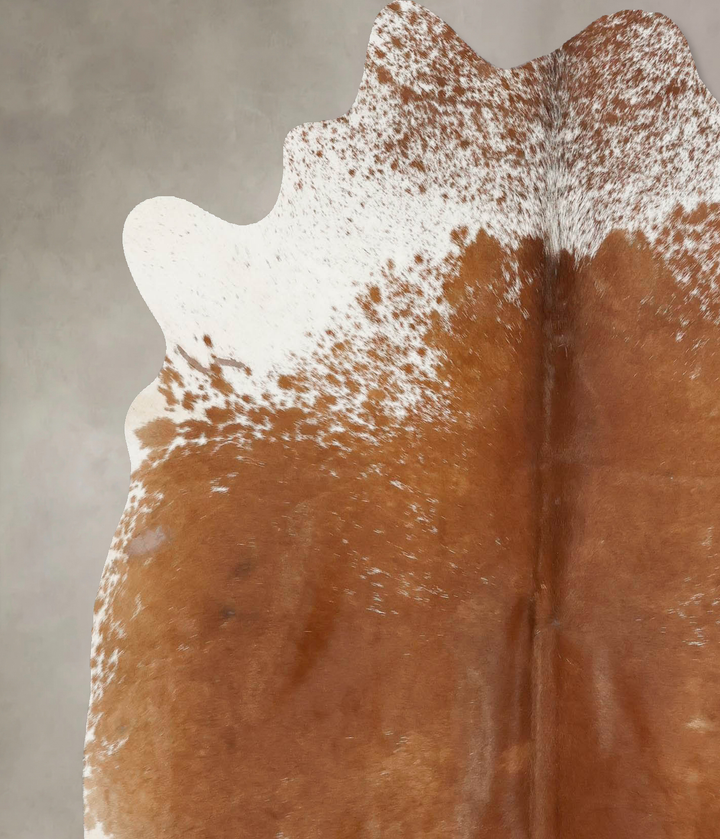 Salt and Pepper Brown Large Brazilian Cowhide Rug 6'4"H x 5'7"W #B17426 by Hudson Hides