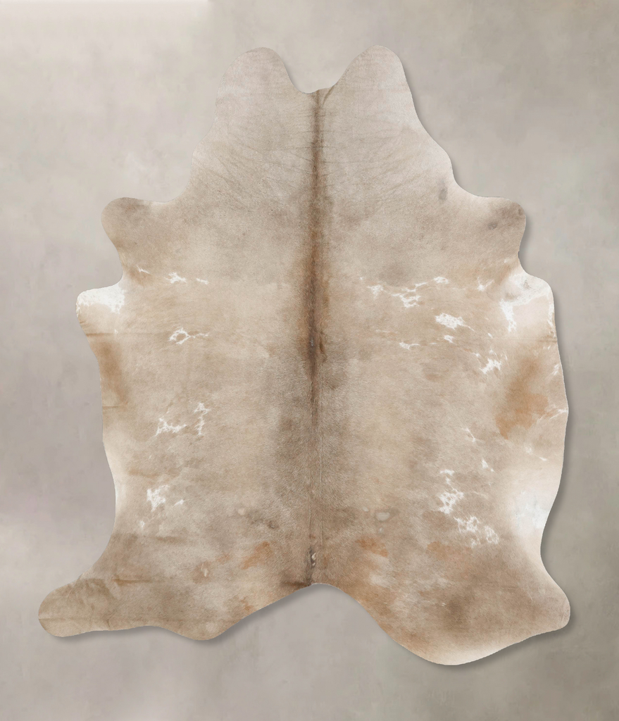 Taupe X-Large Brazilian Cowhide Rug 7'3"H x 5'8"W #B17429 by Hudson Hides