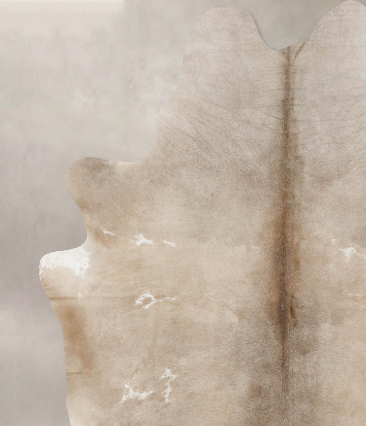 Taupe X-Large Brazilian Cowhide Rug 7'3"H x 5'8"W #B17429 by Hudson Hides