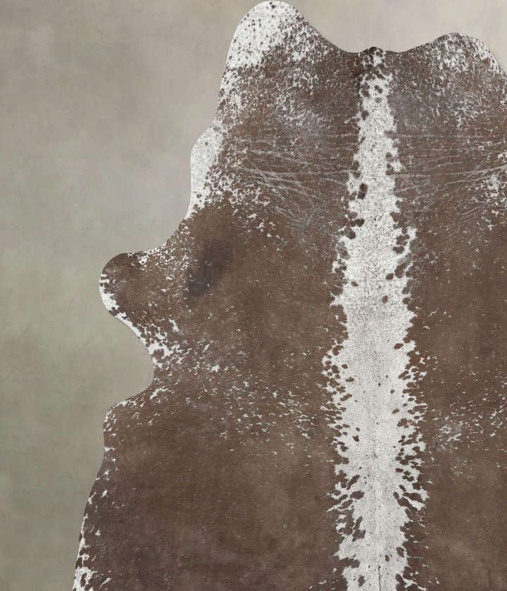 Taupe X-Large Brazilian Cowhide Rug 7'0"H x 6'3"W #B17431 by Hudson Hides