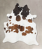 Chocolate and White X-Large Brazilian Cowhide Rug 7'9