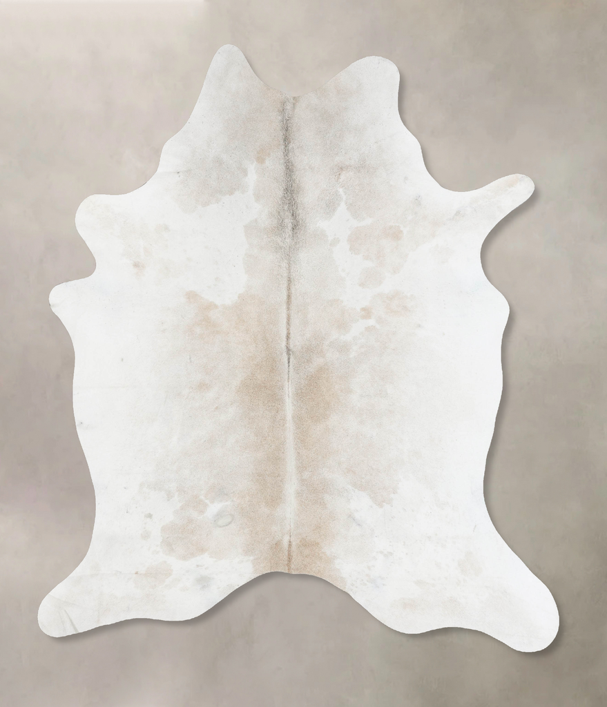 Grey with Beige X-Large Brazilian Cowhide Rug 7'3"H x 5'11"W #B17438 by Hudson Hides