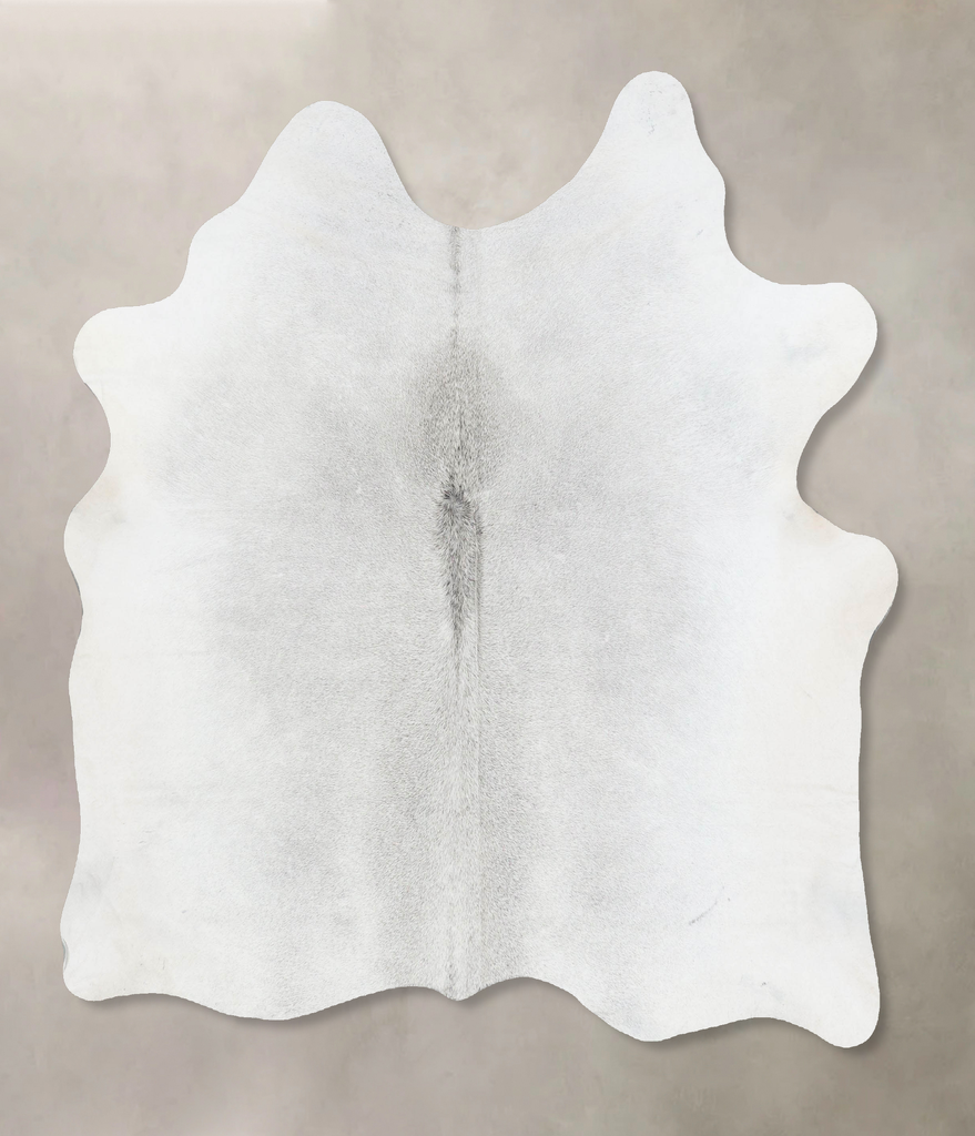 Light Grey Large Brazilian Cowhide Rug 6'4"H x 5'6"W #B17439 by Hudson Hides