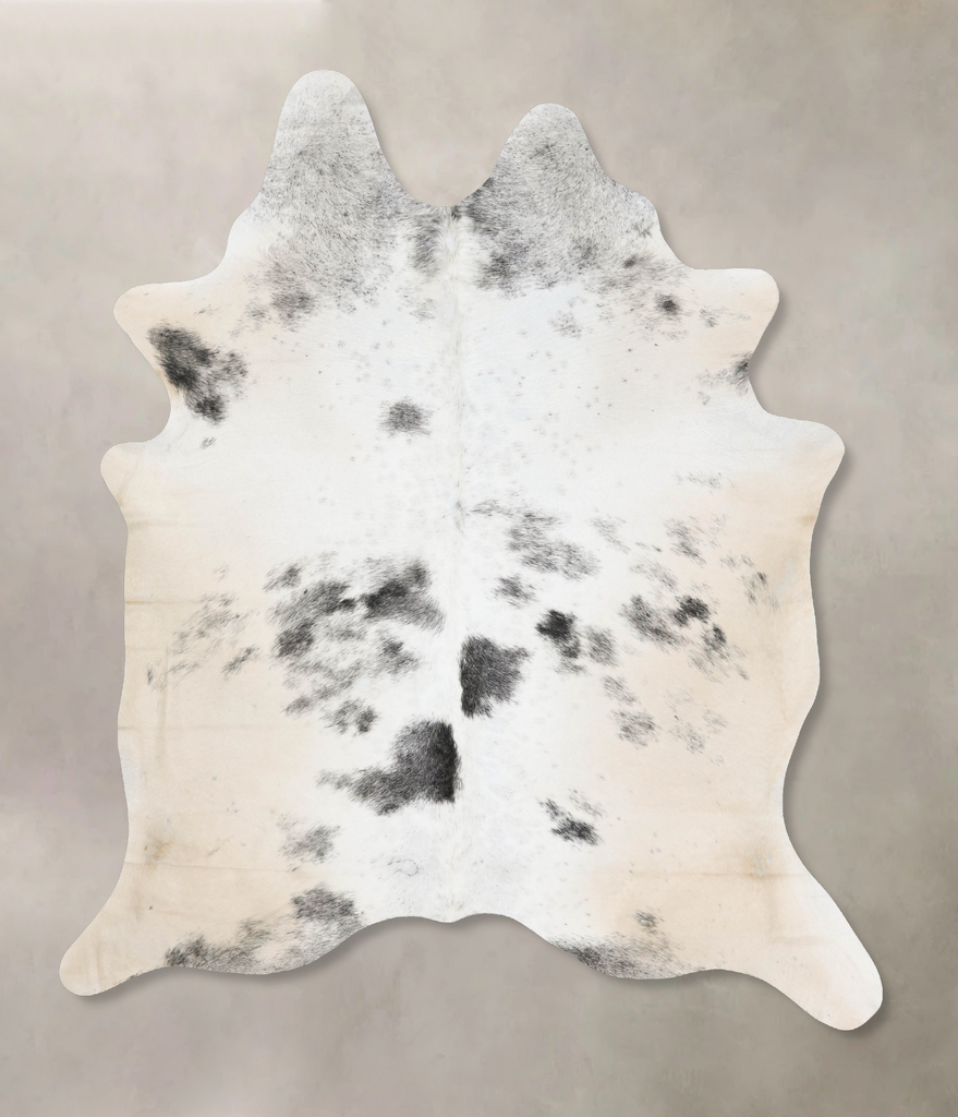 Salt and Pepper Black XX-Large Brazilian Cowhide Rug 8'3"H x 6'5"W #B17443 by Hudson Hides