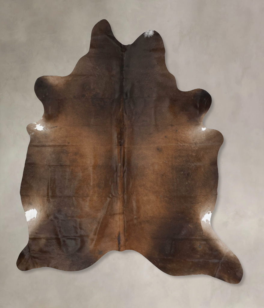 Chocolate XX-Large Brazilian Cowhide Rug 8'4"H x 6'10"W #B17444 by Hudson Hides