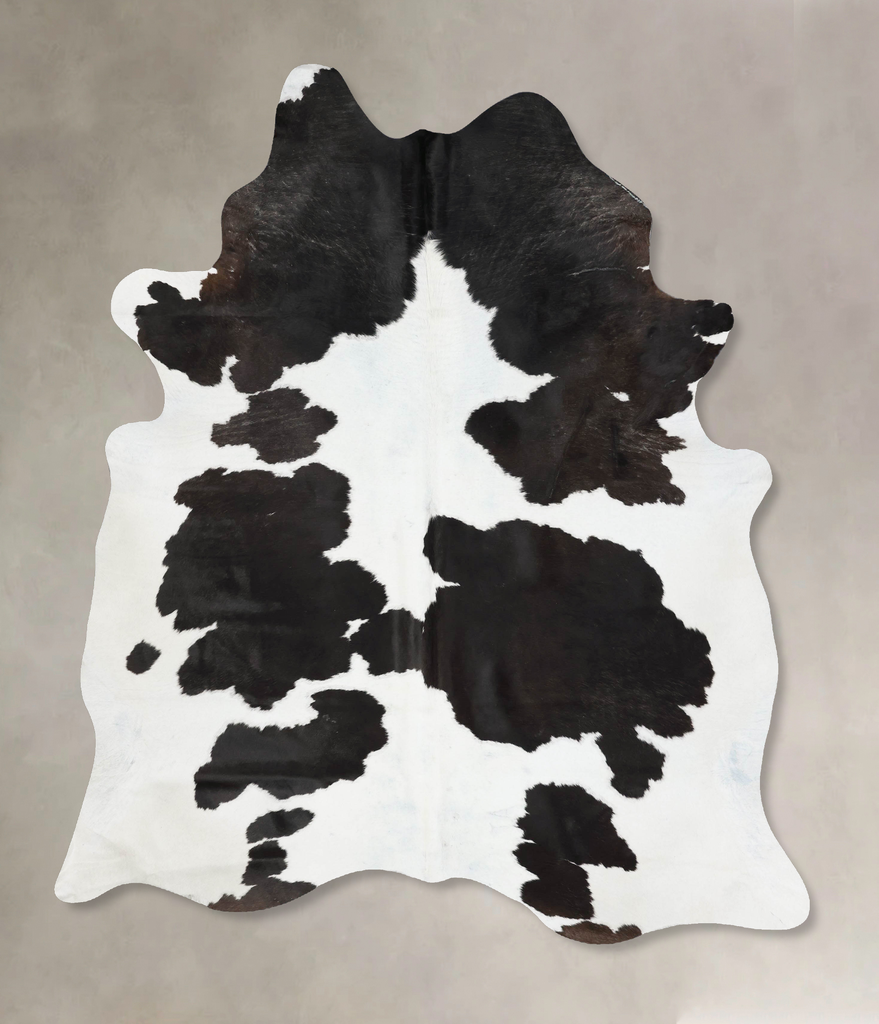 Black and White XX-Large Brazilian Cowhide Rug 8'5"H x 6'7"W #B17446 by Hudson Hides