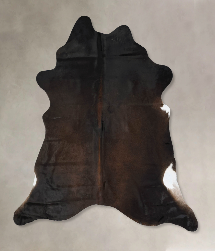 Chocolate XX-Large Brazilian Cowhide Rug 7'9"H x 7'0"W #B17455 by Hudson Hides