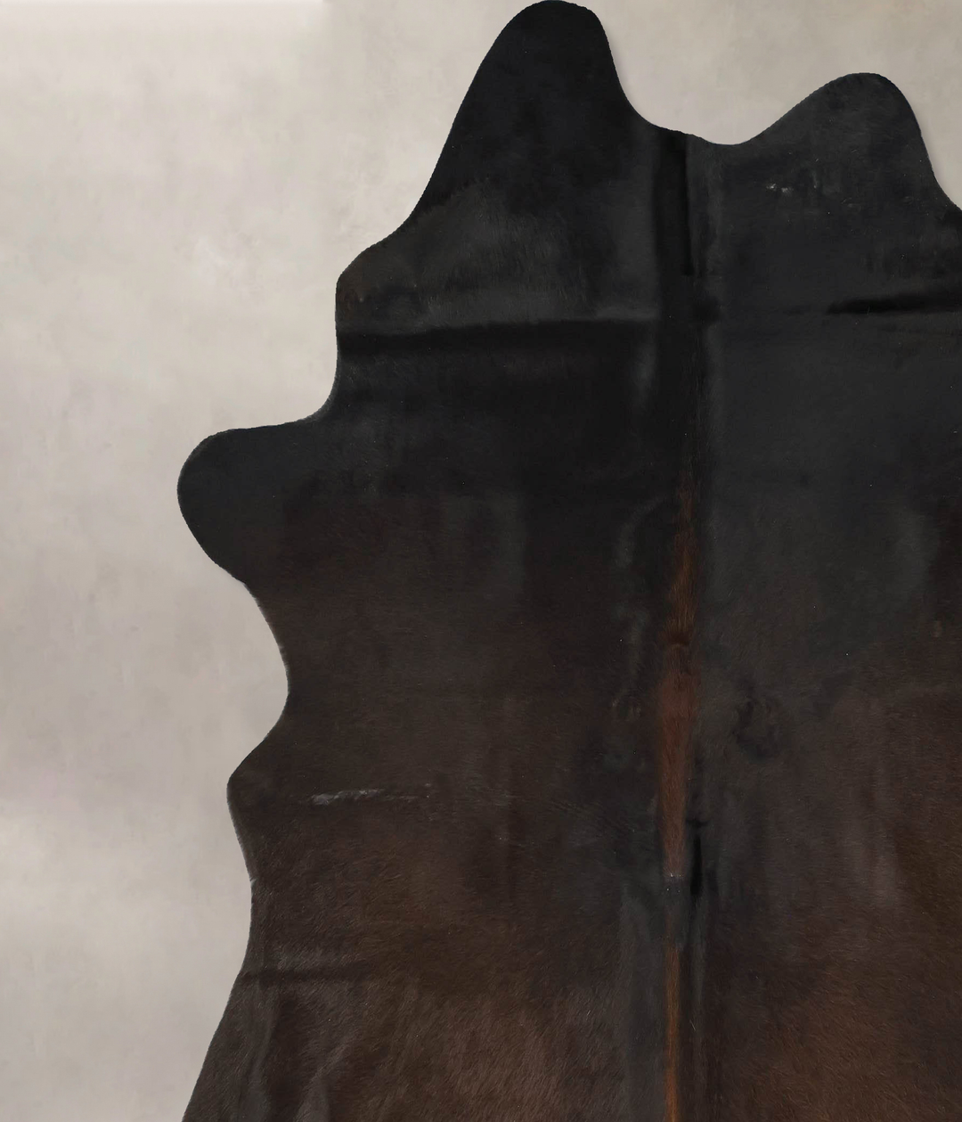 Chocolate XX-Large Brazilian Cowhide Rug 7'9"H x 7'0"W #B17455 by Huds