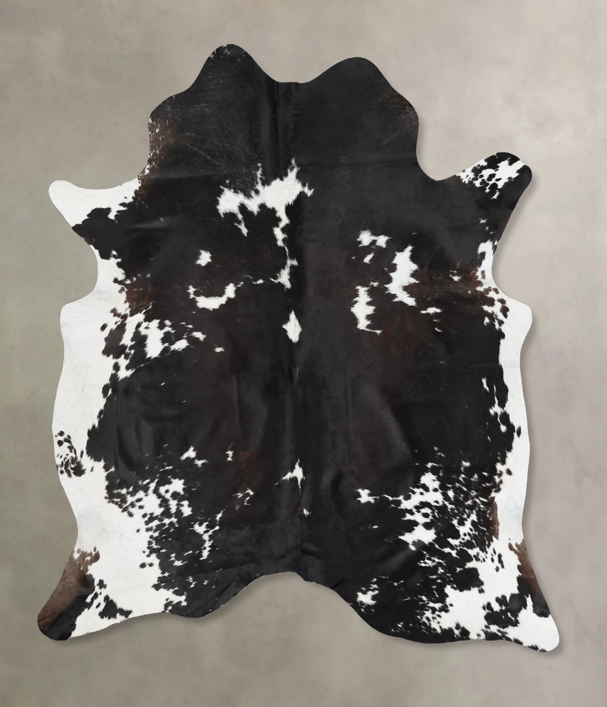 Black and White X-Large Brazilian Cowhide Rug 7'5"H x 6'4"W #B17457 by Hudson Hides