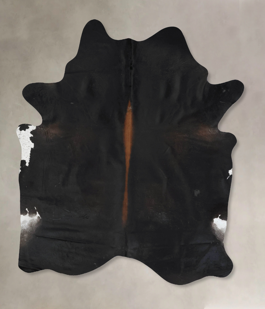 Chocolate X-Large Brazilian Cowhide Rug 8'1"H x 6'2"W #B17460 by Hudson Hides