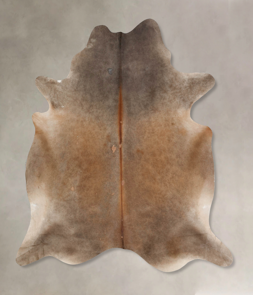 Grey with Beige XX-Large Brazilian Cowhide Rug 8'0"H x 6'11"W #B17461 by Hudson Hides