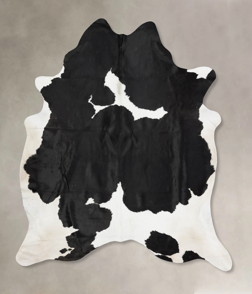 Black and White XX-Large Brazilian Cowhide Rug 8'3"H x 7'0"W #B17463 by Hudson Hides
