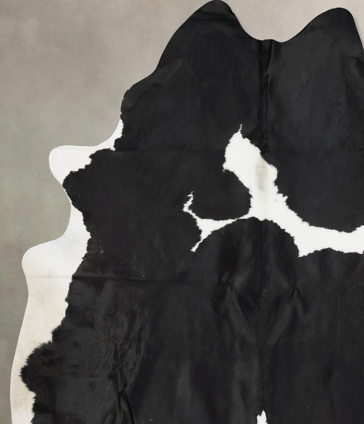 Black and White XX-Large Brazilian Cowhide Rug 8'3"H x 7'0"W #B17463 by Hudson Hides