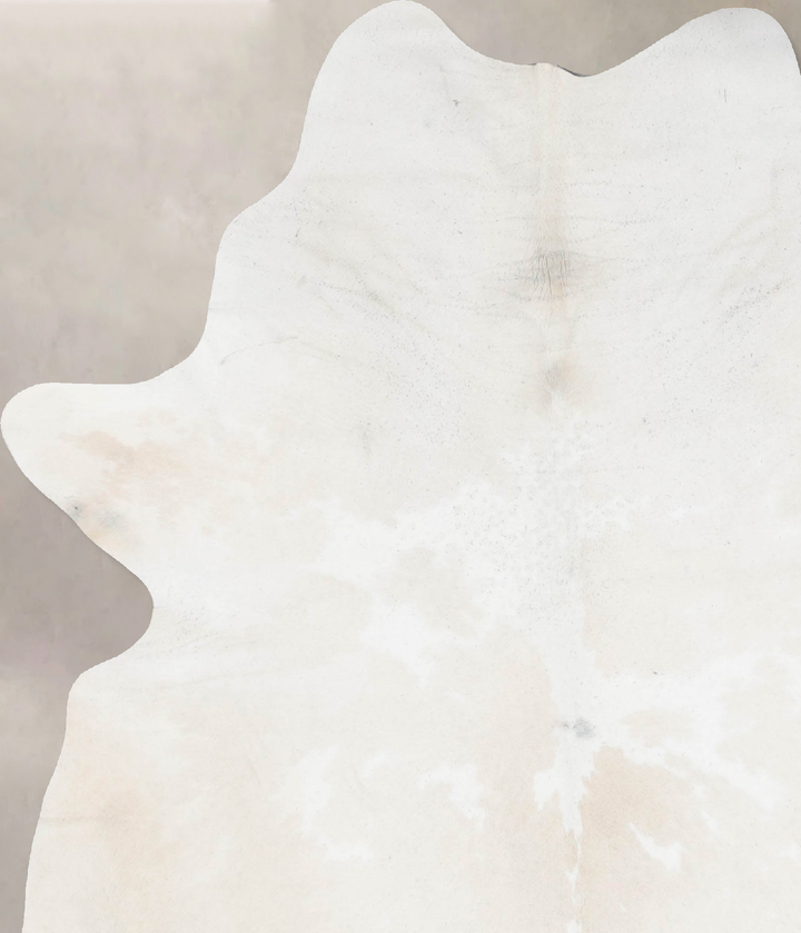 Ivory with Beige X-Large Brazilian Cowhide Rug 8'0"H x 6'0"W #B17465 by Hudson Hides