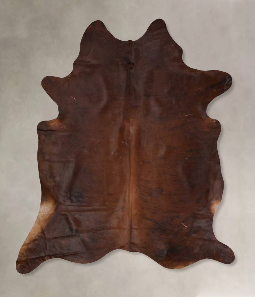 Medium Brindle XX-Large Brazilian Cowhide Rug 7'11"H x 6'11"W #B17467 by Hudson Hides