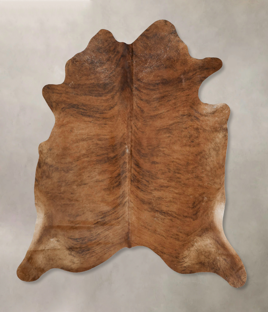 Medium Brindle X-Large Brazilian Cowhide Rug 7'6"H x 6'7"W #B17470 by Hudson Hides