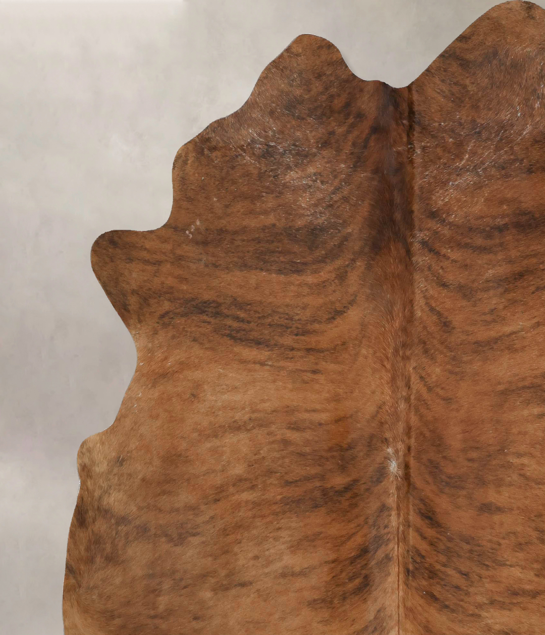 Medium Brindle X-Large Brazilian Cowhide Rug 7'6"H x 6'7"W #B17470 by 