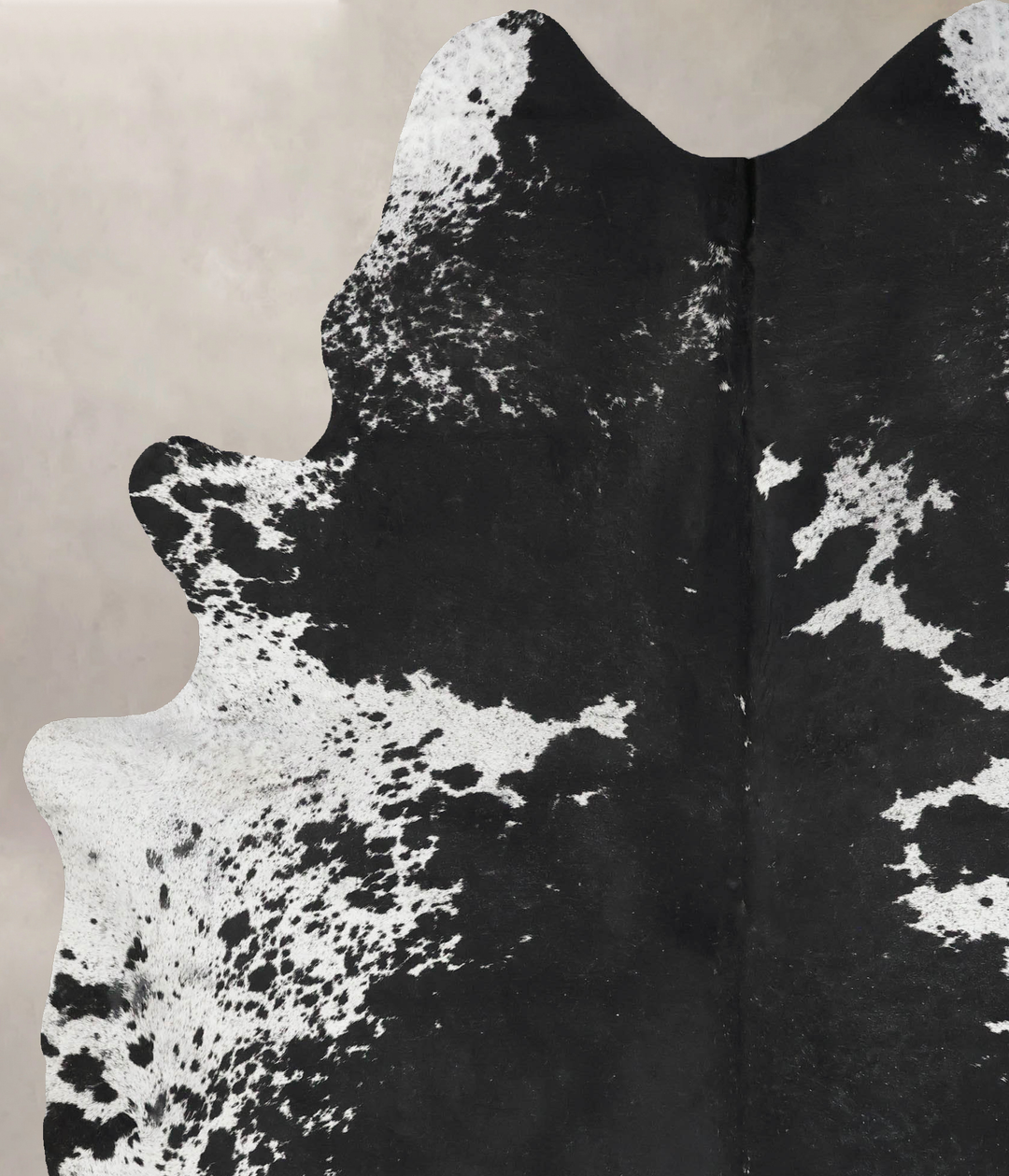 Salt and Pepper Black XX-Large Brazilian Cowhide Rug 8'6"H x 6'7"W #B1