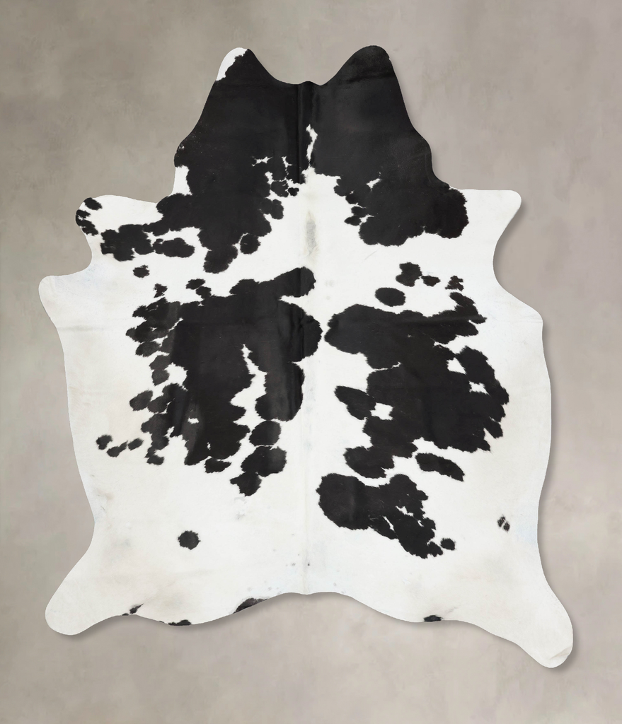 Black and White XX-Large Brazilian Cowhide Rug 8'8"H x 6'10"W #B17472 by Hudson Hides