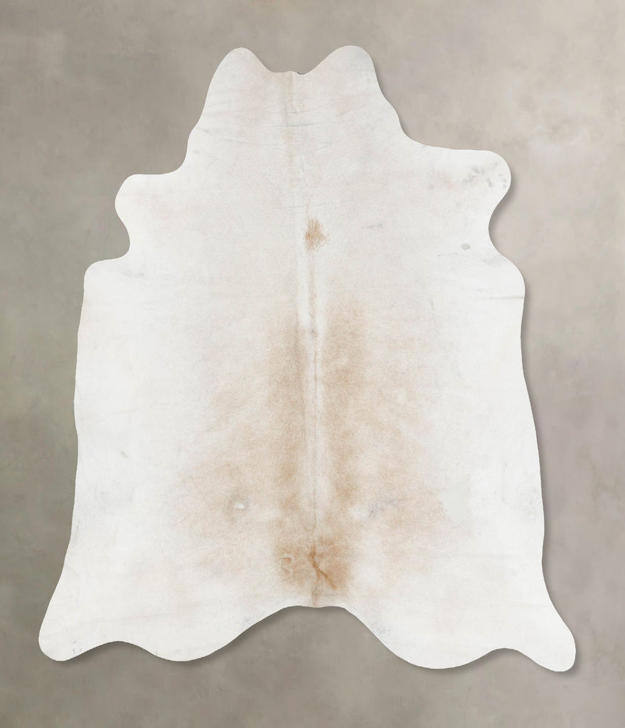 Grey with Beige X-Large Brazilian Cowhide Rug 7'3"H x 6'8"W #B17477 by Hudson Hides