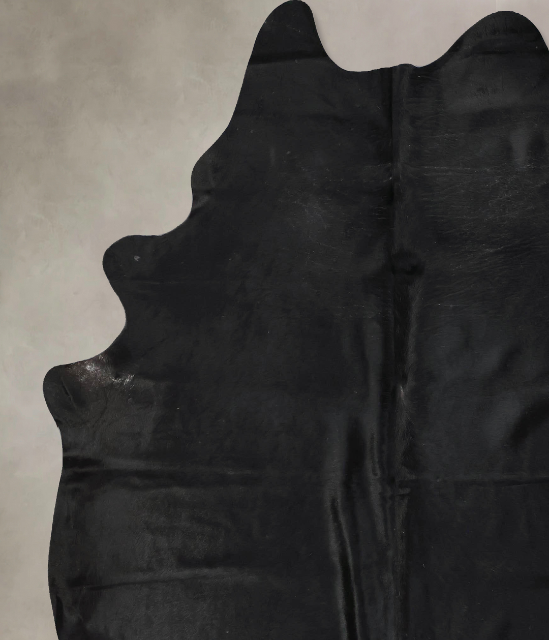 Solid Black XX-Large Brazilian Cowhide Rug 8'2"H x 6'10"W #B17479 by H