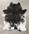 Chocolate and White X-Large Brazilian Cowhide Rug 7'7