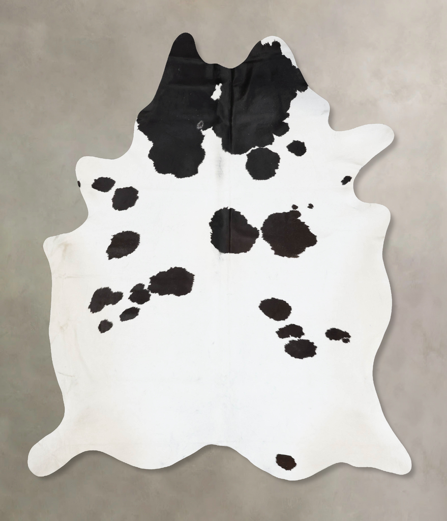 Black and White XX-Large Brazilian Cowhide Rug 8'9"H x 7'1"W #B17481 by Hudson Hides