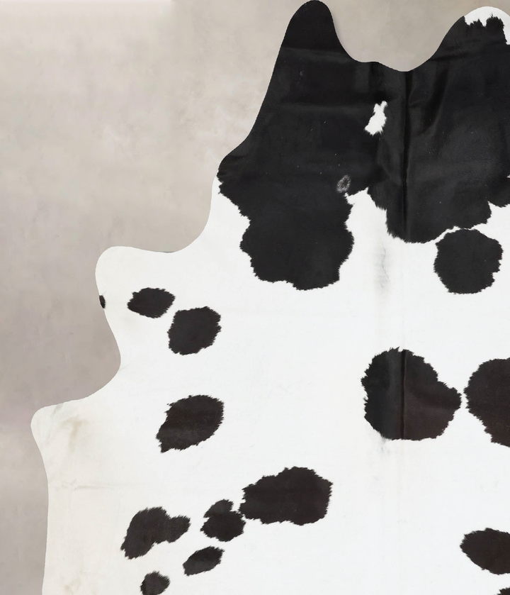 Black and White XX-Large Brazilian Cowhide Rug 8'9"H x 7'1"W #B17481 by Hudson Hides