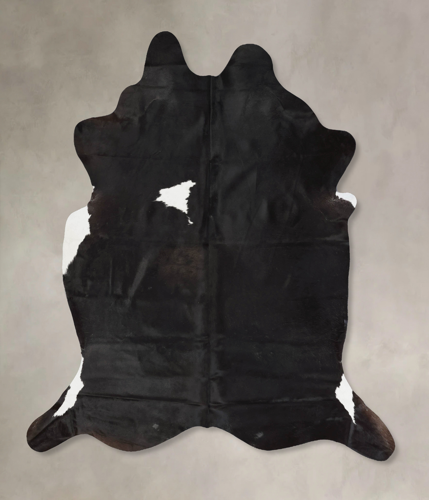 Black and White XX-Large Brazilian Cowhide Rug 8'6"H x 7'6"W #B17483 by Hudson Hides