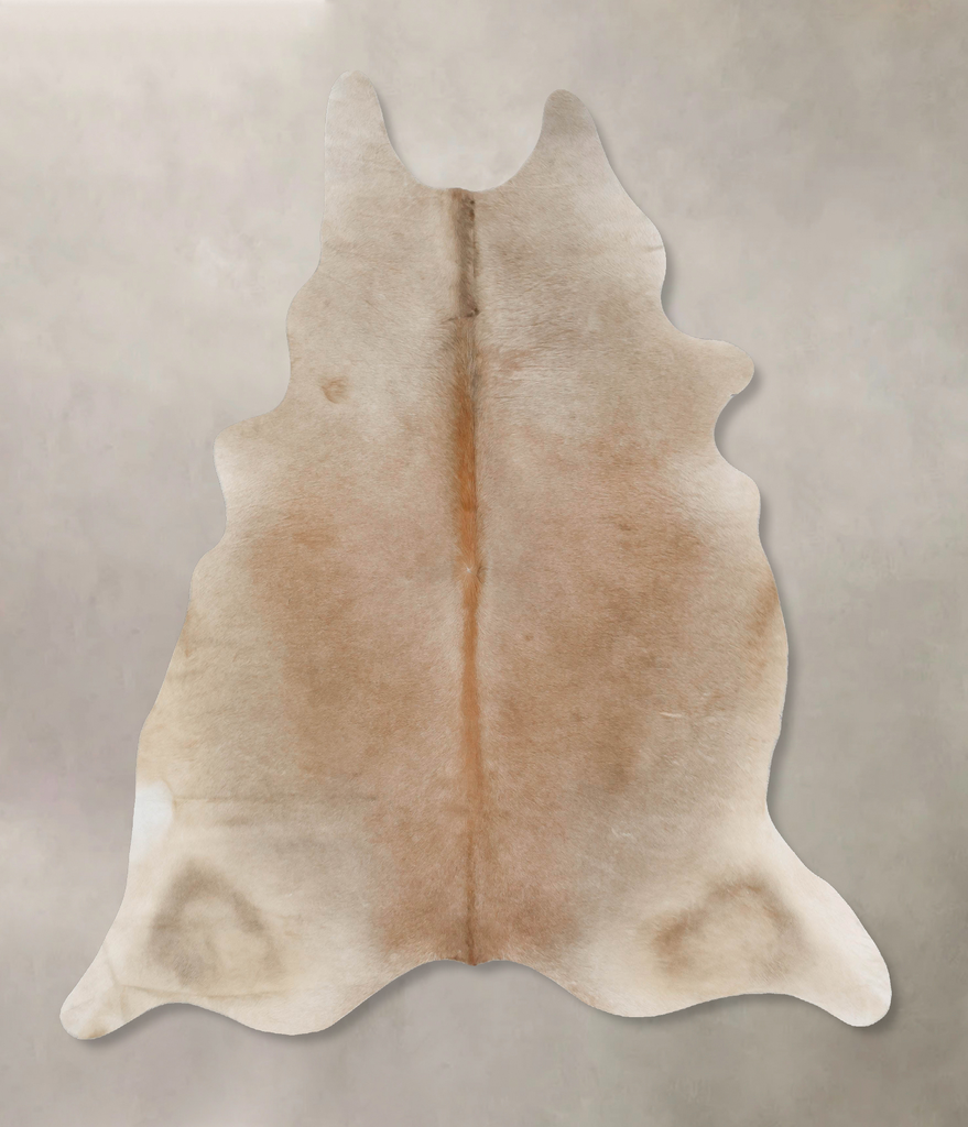 Taupe XX-Large Brazilian Cowhide Rug 7'11"H x 6'7"W #B17486 by Hudson Hides