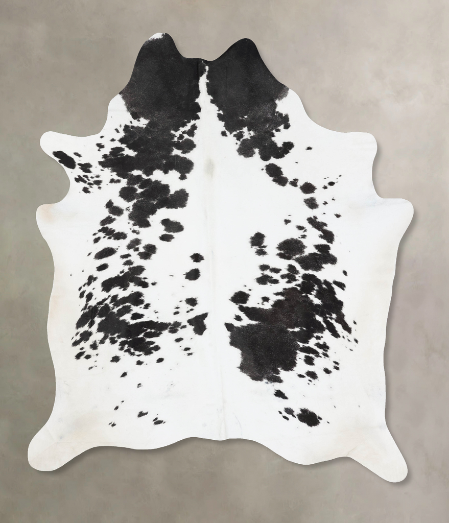 Black and White XX-Large Brazilian Cowhide Rug 8'2"H x 6'8"W #B17488 by Hudson Hides