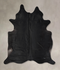 Solid Black XX-Large Brazilian Cowhide Rug 9'0