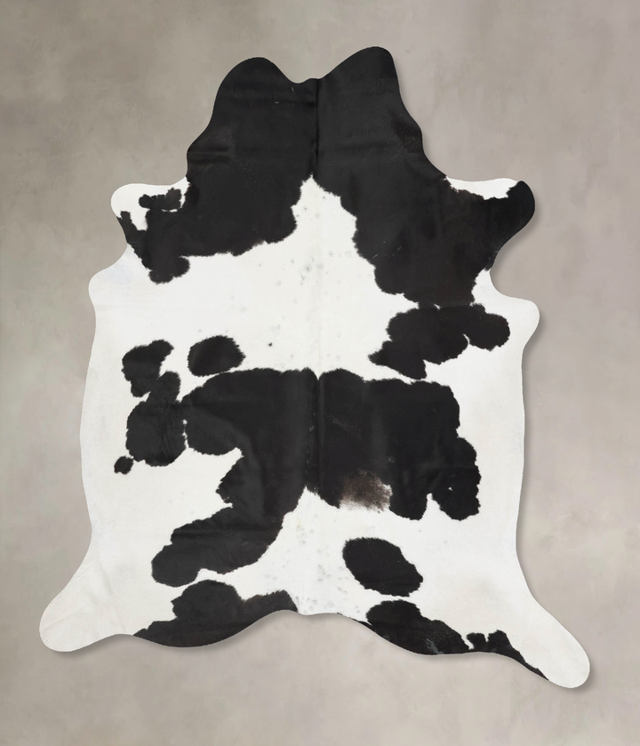 Black and White XX-Large Brazilian Cowhide Rug 8'1"H x 6'10"W #B17494 by Hudson Hides