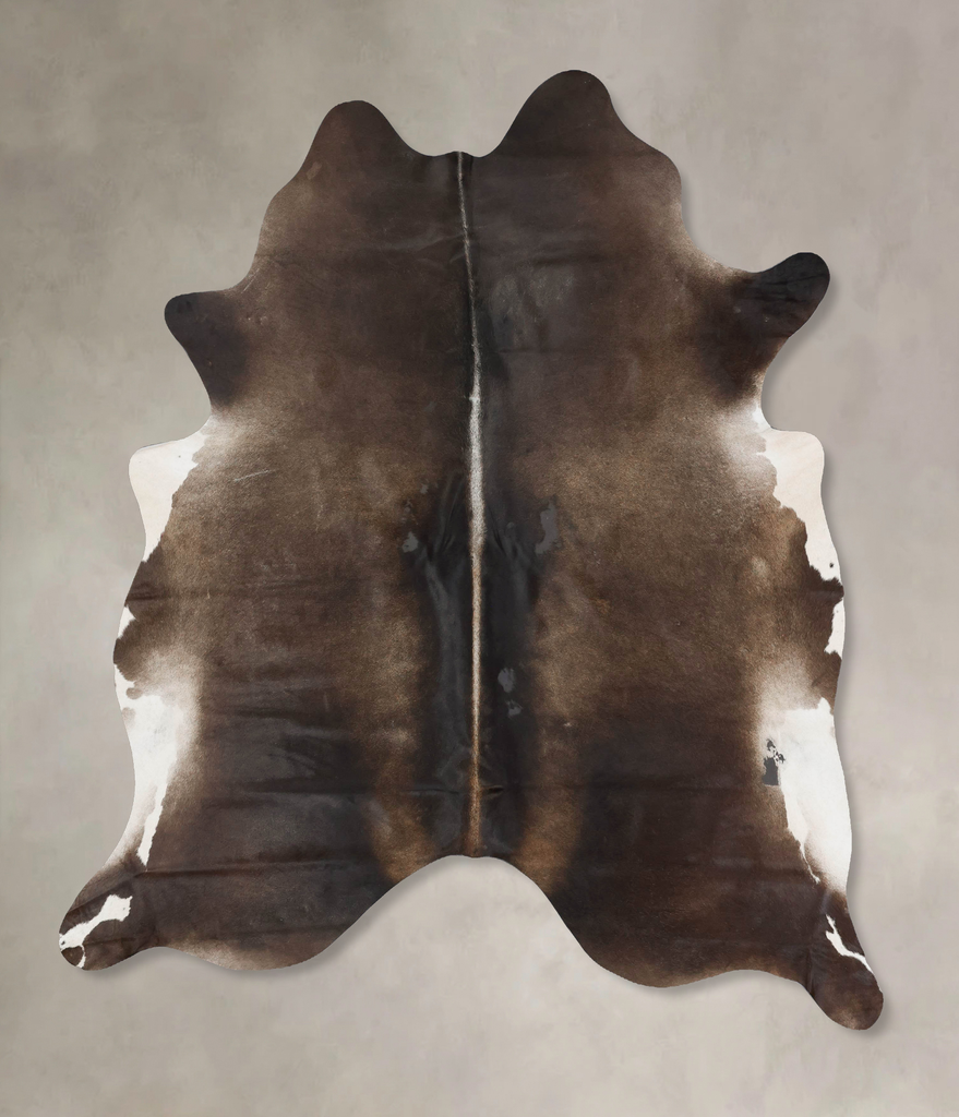 Chocolate XX-Large Brazilian Cowhide Rug 8'2"H x 6'10"W #B17495 by Hudson Hides