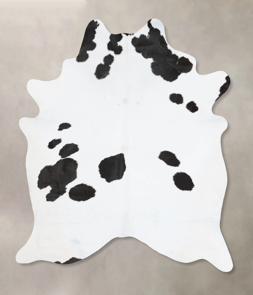 Black and White X-Large Brazilian Cowhide Rug 8'0"H x 6'3"W #B17507 by Hudson Hides