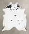 Black and White XX-Large Brazilian Cowhide Rug 8'4