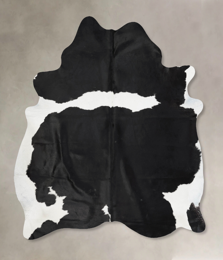 Black and White XX-Large Brazilian Cowhide Rug 7'9"H x 6'6"W #B17510 by Hudson Hides