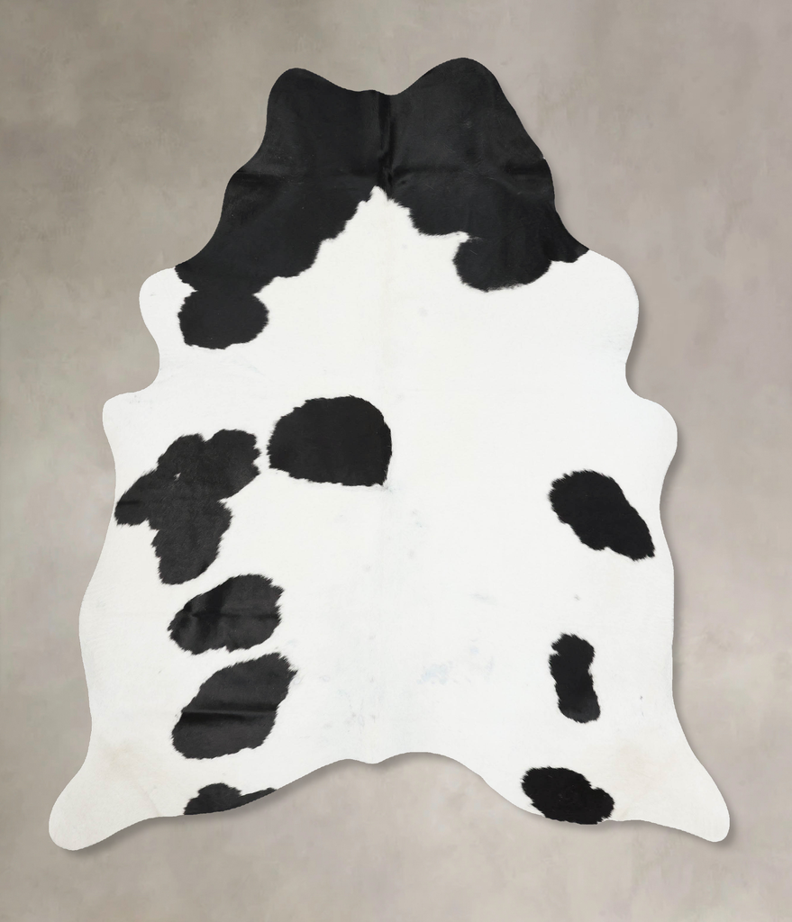 Black and White X-Large Brazilian Cowhide Rug 7'7"H x 6'0"W #B17512 by Hudson Hides