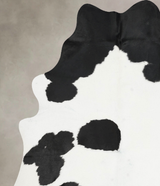 Black and White X-Large Brazilian Cowhide Rug 7'7"H x 6'0"W #B17512 by Hudson Hides