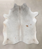 Grey with Beige Large Brazilian Cowhide Rug 7'0