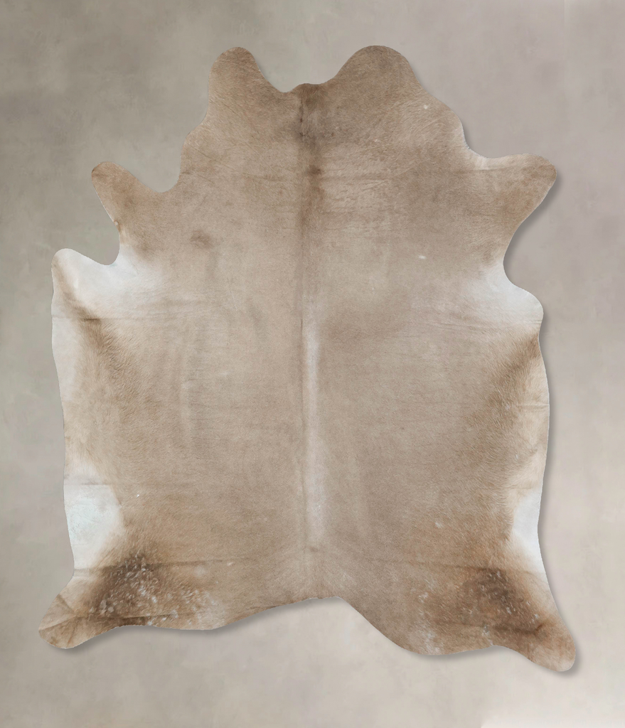Taupe X-Large Brazilian Cowhide Rug 7'0"H x 5'11"W #B17516 by Hudson Hides