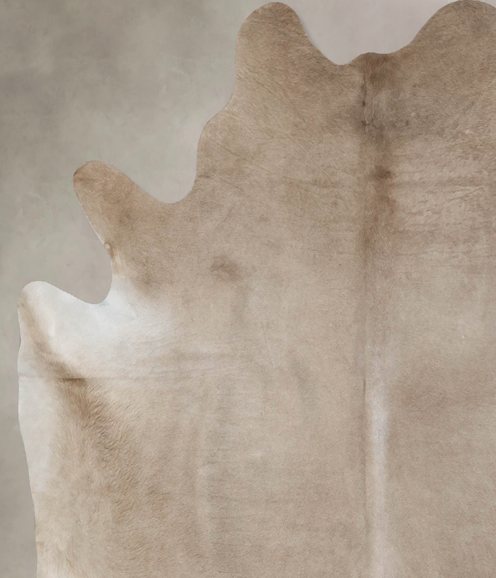 Taupe X-Large Brazilian Cowhide Rug 7'0"H x 5'11"W #B17516 by Hudson Hides