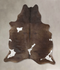 Chocolate and White X-Large Brazilian Cowhide Rug 7'5
