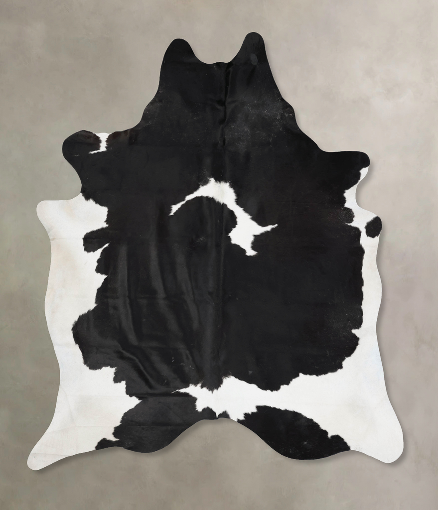 Black and White XX-Large Brazilian Cowhide Rug 8'11"H x 7'1"W #B17521 by Hudson Hides